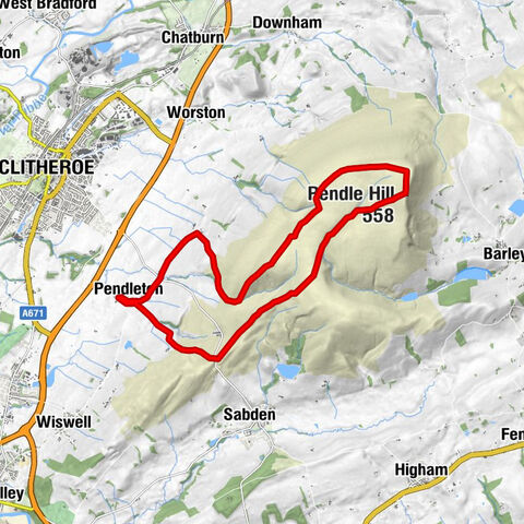 Pendleton - All Saints - Nick O'Pendle - Pendle Hill