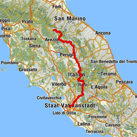 La Verna - Monte Calvano - Monte Verde - Chiesa di Santa Maria in Transpontina