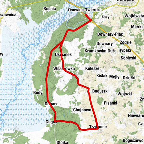 Osowiec-Twierdza - Dobarz - Gugny - Zubole