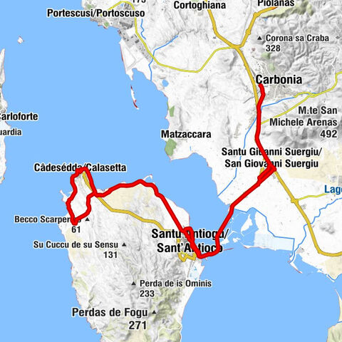 Carbonia Serbariu - Carbonia - Santu Antiogu/Sant'Antioco - Chiesa del Cristo Re