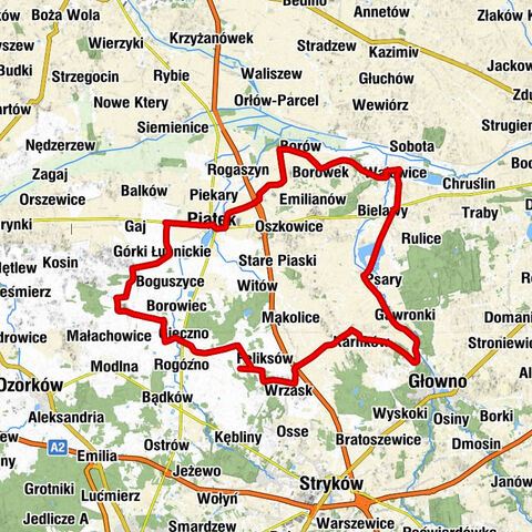 Piątek - Łęka - Dębina Łazińska - Łubnica