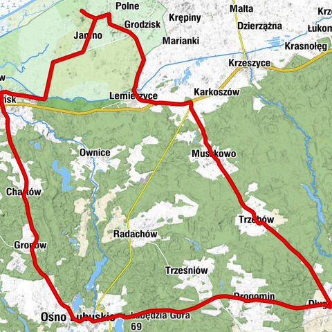 Czaplin - Kościół pw. Matki Bożej Częstochowskiej - Łabędzia Góra - Kościół pw. Świętego Jana Chrzciciela