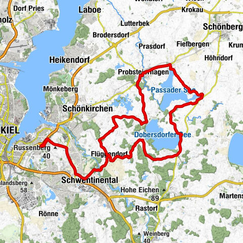 Schwanenseeplatz - Oppendorfer Mühle - Arp's Gasthof - Sankt Katharinen