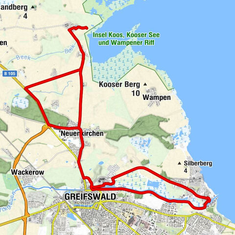 Groß Karrendorf - Hotel Stettiner Hof - Bugenhagenkirche - Greifswald