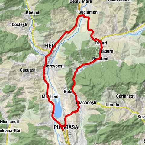 Pucioasa - Restaurant Ceres - Biserica ortodoxă nouă - Fieni