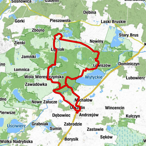 Aleksandrówka - Brzozowo - Urszulin - Wiązowiec