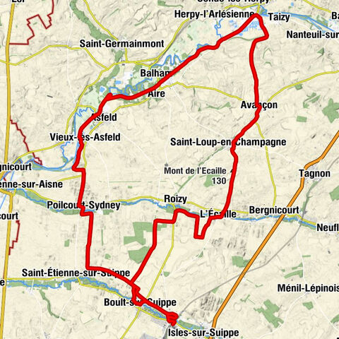 Bazancourt - Église Sainte-Croix - Église Saint-Rémi - Mont de l'Ecaille