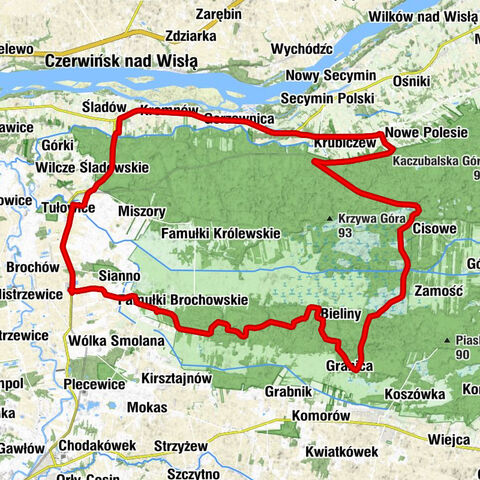 Sianno - Bieliny - Góra św. Teresy - Tułowice