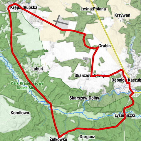 powiat słupski - Żelkówko - Łysomiczki - Krępa Słupska