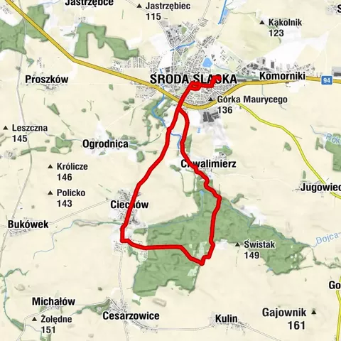 kaplica cmentarna - Środa Śląska - Kościół pw. Najświętszego Serca Pana Jezusa - Kościół pw. św. Podwyższenia Krzyża