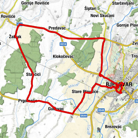 Bjelovar - Činovničke vile - Crkva Gospe Žalosne