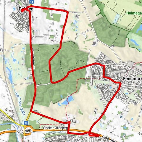 Gelsted - Vridsløse - Næstved - Fensmark