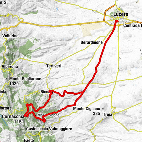 Lucera - Rifugio Casonetto - Toppo Pescara - Monte Cornacchia