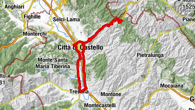 Canoscio-Fabbrecce - San Secondo - Città di Castello - Col di Peloso