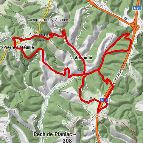 Saint-Pierre-Lafeuille - Mercadal - Palanche - Valroufié