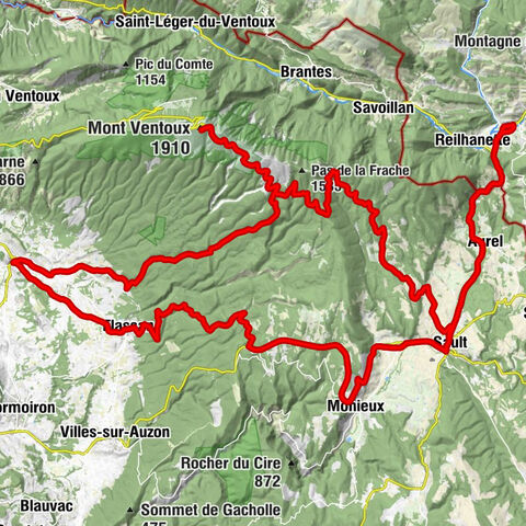 Montbrun-les-Bains - Église Notre-Dame - Col des Tempêtes - Mont Ventoux
