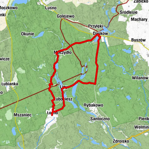 Łośno - Lubociesz - Lipy - Bar Dwie Kozy