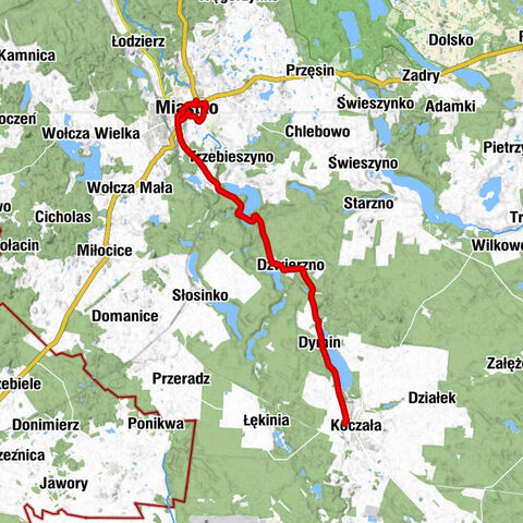Koczała - Dymin - Dźwierzno - Miastko