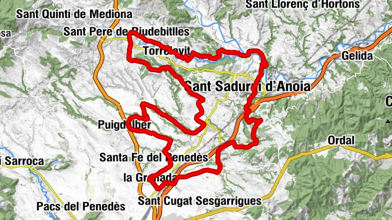 El Sumoll - Sant Sadurní d'Anoia - Santa Maria de Lavit - Turó de la Malgranada (Miravinya La Cadira)