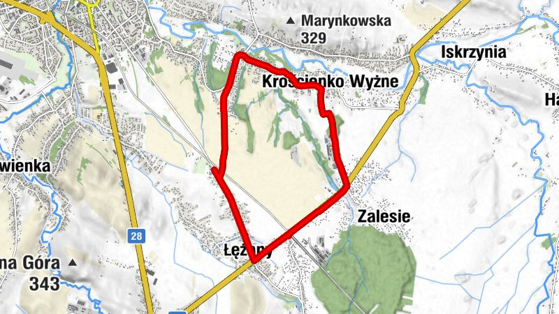 Górka - Łężany - Kolonia - Krościenko Wyżne