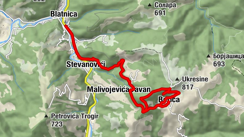 Blatnica - Stevanovići - Malivojevića ravan - Кундалес