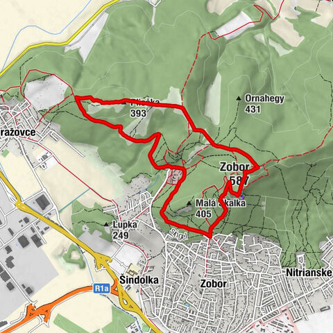 Nitra - Zobor - Plieška - Dražovce