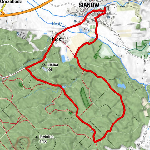 Osiedle Piastów - Kaplica cmentarna - Sianów - Lisica