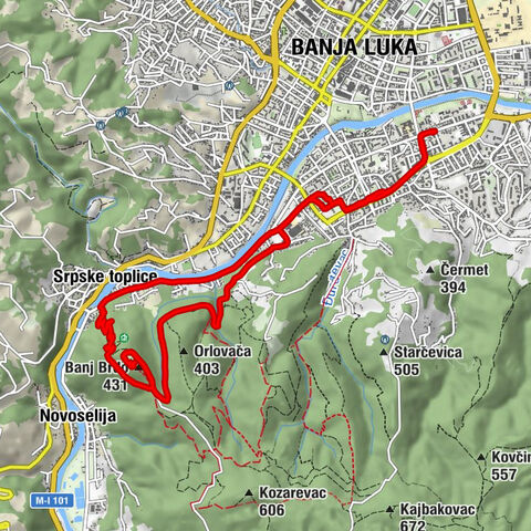 Banja Luka - Dajak - Banj Brdo - Starčevica - Kule