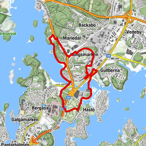 Gullaberg - Karlskrona - Lindesnäs - Lorentsberg