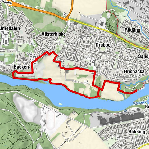 Umeå - Backen - Backens kyrka - Backenområdet