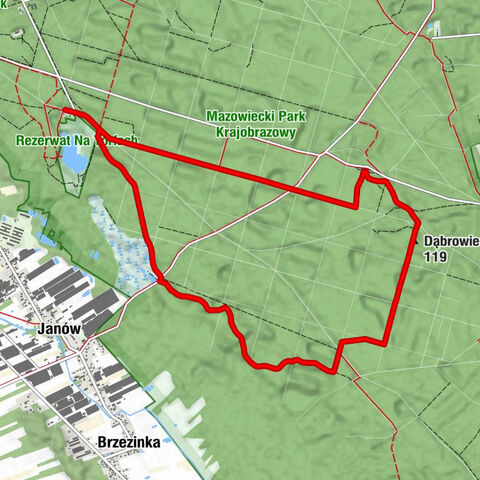 Otwock - Torfy - Dąbrowiecka Góra - Bunkry