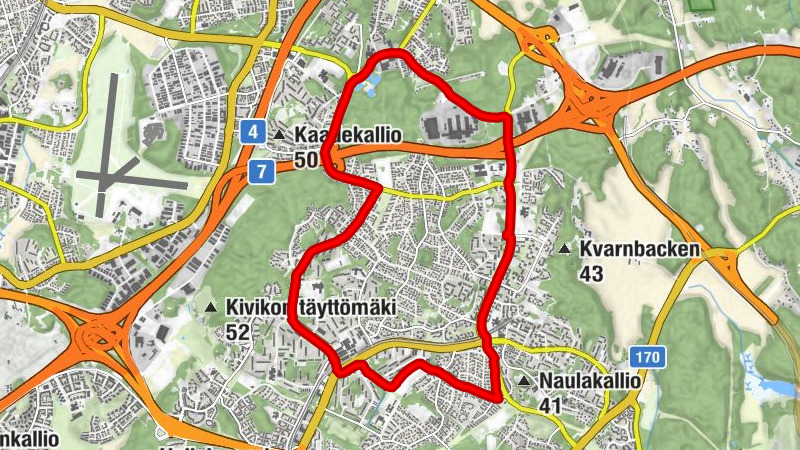 Kontula - Jakomäki - Vaarala - Mikaelinkirkko