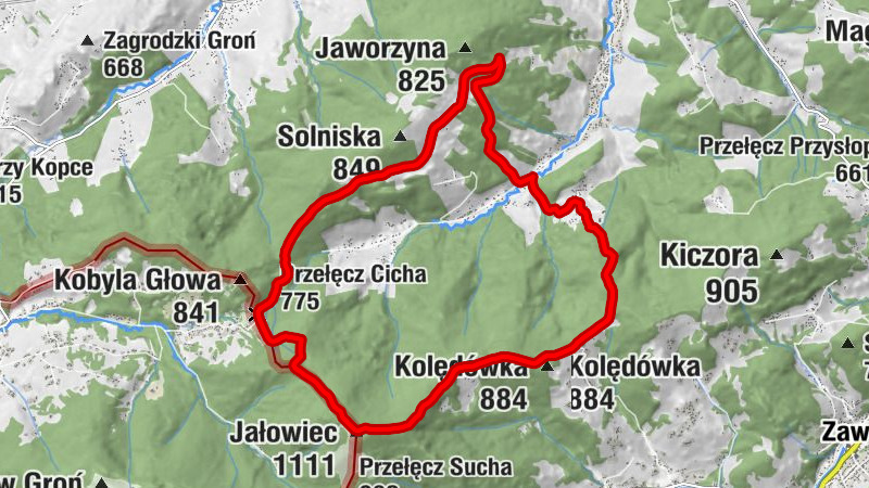Matusy - Kolędówka - Jałowiec - Przełęcz Cicha