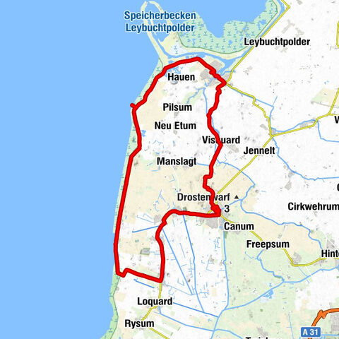 Greetsiel am Deich entlang