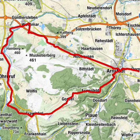 Cycle Route - Bach Cycling Adventure Route - Ohrdruf - Thuringian Forest