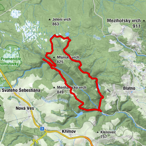 Durch das Tal der Kamenička und um das Bezruč-Tal herum