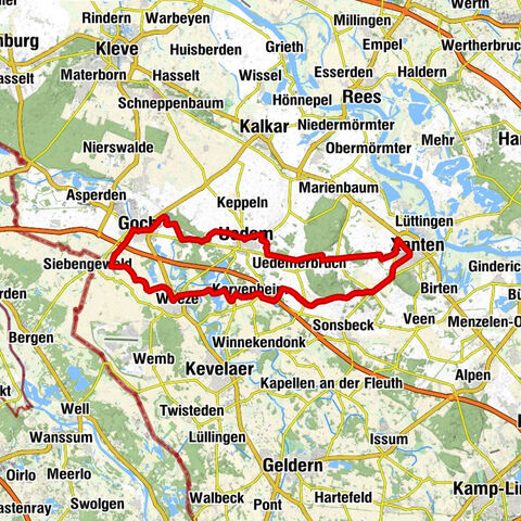 Über Wälder und Felder nach Goch