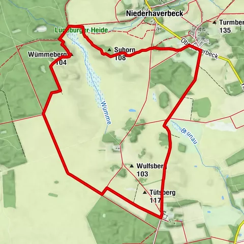 Wanderweg: Heideschleife Tütsberg