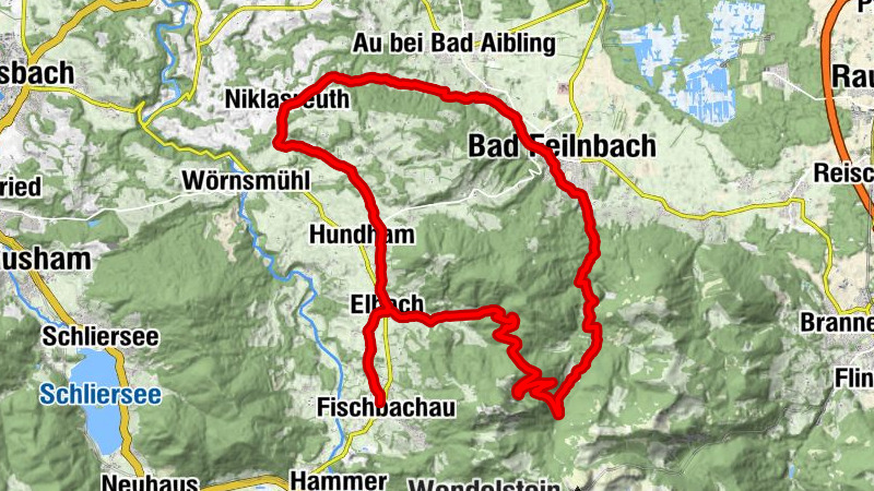 Leitzachtal - Jenbachtal - Auerberg (Tour Nr. 14a aus dem "RadlTraum Süd")