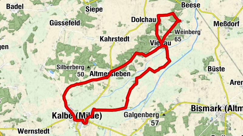 Rund um Kalbe (Milde) - Eine Radtour zum Dolchauer Berg