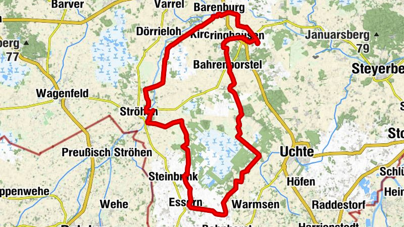 10. Tour Ellerburg Aue Radweg: Kirchdorf - Tierpark Ströhen – Kirchdorf