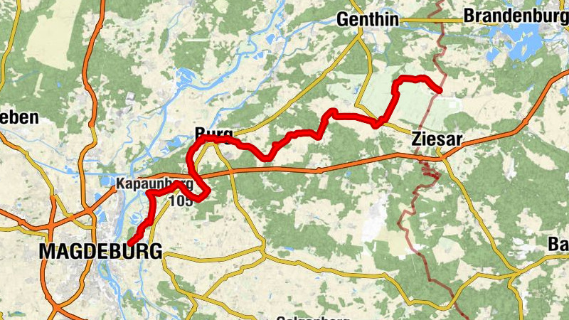 Telegraphenradweg Berlin - Koblenz im Jerichower Land (in Bearbeitung)