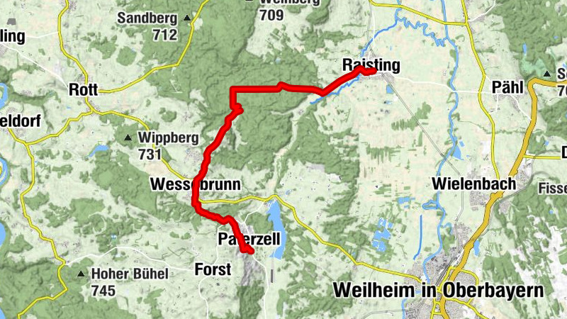 Etappe 2, Nordschleife, Heilige Landschaft Pfaffenwinkel - Von Paterzell nach Raisting