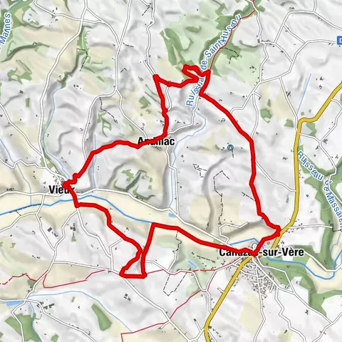 Chemin de la Vère au Saint-Hussou