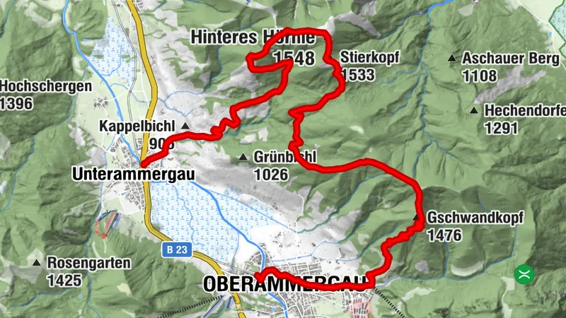 Trailrunning - Ob er aber über Oberammergau-Trail (Aufacker und Hörnle)