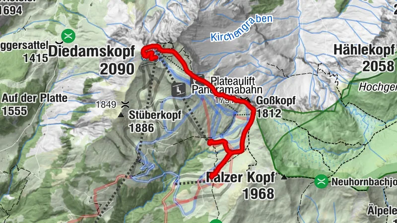 Schneeschuhwandern am Diedamskopf