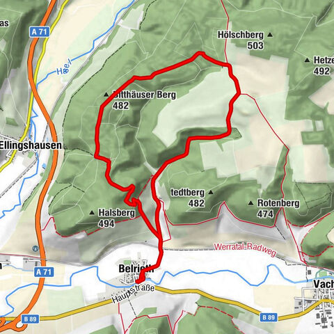 Hofteicher - Belrieth im Werratal - Rundwanderweg