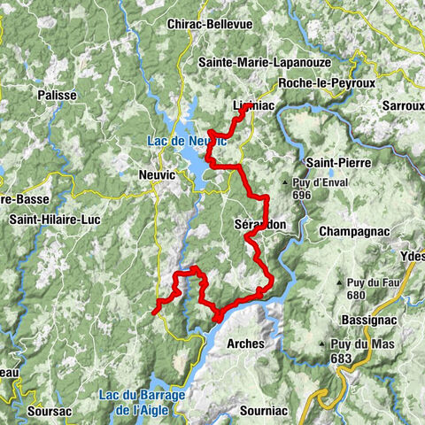 La Dordogne de villages en barrages - de Liginiac au Vent Haut