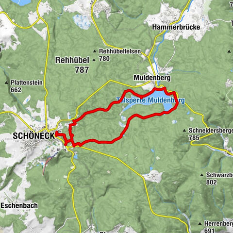 Schöneck/Vogtland, Talsperre Muldenhammer, Rundtour Schöneck/Vogtland, Deutschland