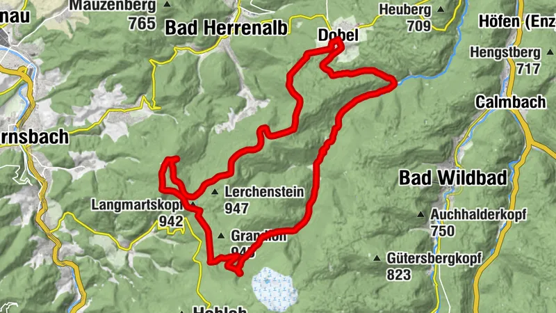 E-bike panorama route Dobel-Teufelsmühle-Eyachtal